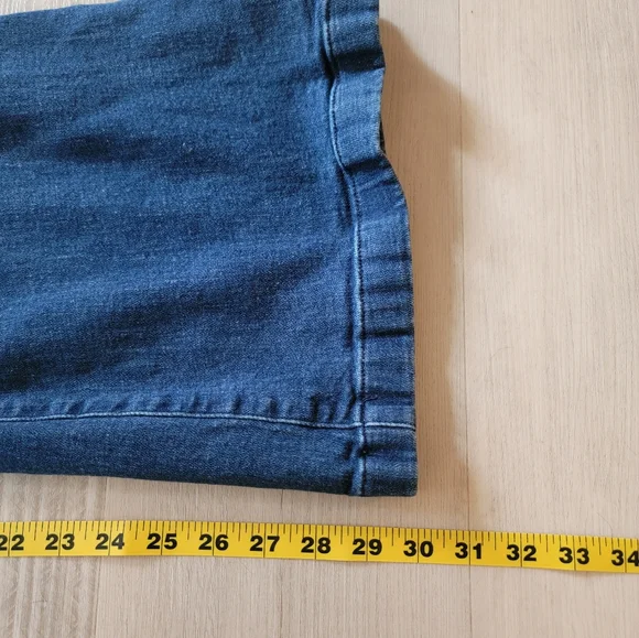 Maeve By Anthropologie Blue Flare Jeans Classic Wide Leg Style - Picture 14 of 15